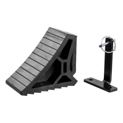 CURT - CURT HD Wheel Chock with Mounting Bracket