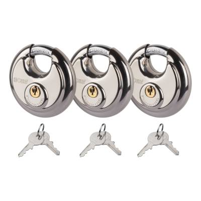 CURT - CURT Stainless Steel Disc Locks, 3-Pack