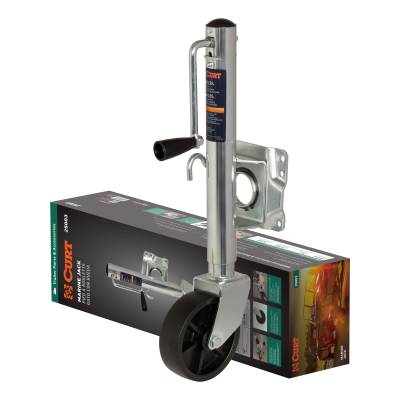 CURT - CURT Marine Trailer Jack with 6" Wheel (1,000 lbs, 10" Travel, Packaged)