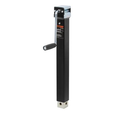 CURT - CURT Direct-Weld Square Jack with Side Handle (5,000 lbs, 15" Travel)