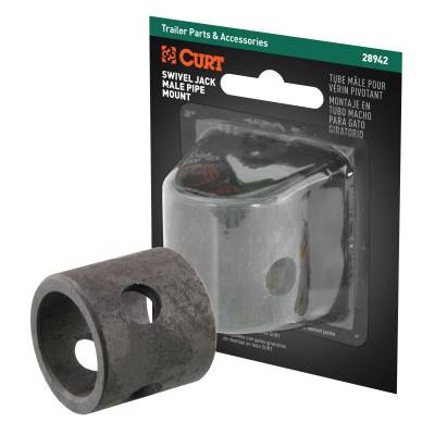 CURT - CURT Replacement Swivel Jack Male Pipe Mount (9/16" Pin Hole, Packaged)