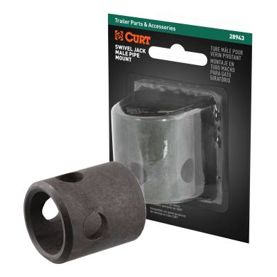 CURT - CURT Replacement Swivel Jack Male Pipe Mount (5/8" Pin Hole, Packaged)