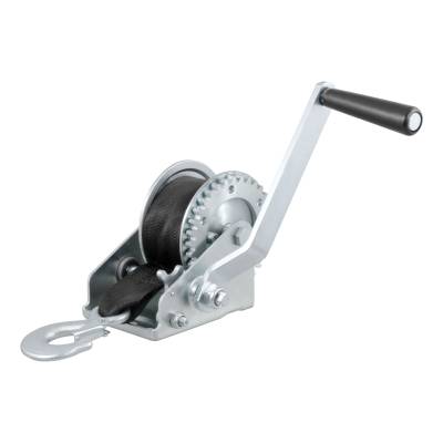 CURT - CURT Hand Crank Winch with 15' Strap (900 lbs, 6-1/2" Handle)