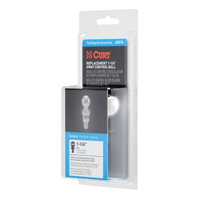 CURT - CURT Replacement 1-1/4" Sway Control Ball (5/8" x 1-3/4" Shank, Packaged)