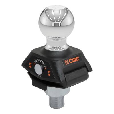 CURT - CURT RockerBall 2-5/16" Cushion Hitch Trailer Ball (1" Shank, 7,500 lbs, Packaged)