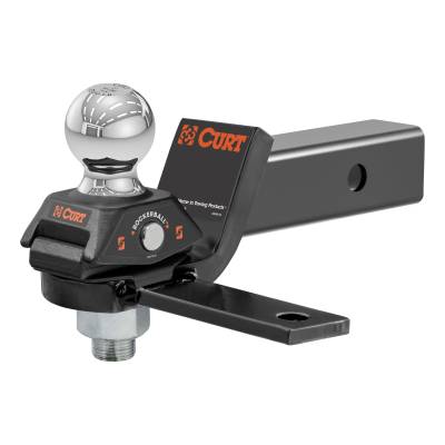 CURT - CURT RockerBall Cushion Hitch with Sway Tab (2-5/16" Ball, 2" Shank, 7,500 lbs.)