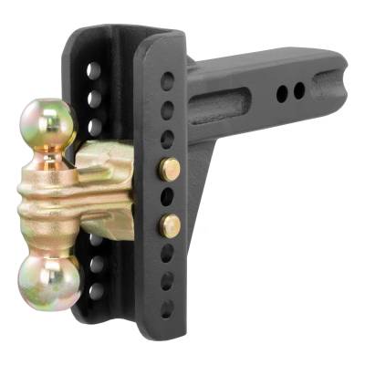 CURT - CURT Adjustable Channel Mount with Dual Ball (2-1/2" Shank, 20,000 lbs., 6" Drop)
