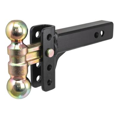 CURT - CURT Slim Adjustable Channel Mount with Dual Ball (2" Shank, 10K, 3-3/4" Drop)