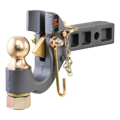 CURT - CURT SecureLatch Receiver-Mount Ball & Pintle Hitch (2" Shank, 2" Ball, 14K)