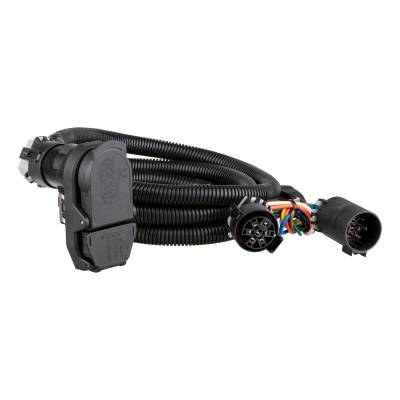 CURT - CURT 7' Custom Wiring Extension Harness (Adds 4-Way, 7-Way RV Blade to Truck Bed)