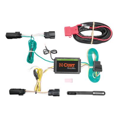 CURT - CURT Custom Wiring Harness, 4-Way Flat Output, Select Lincoln MKZ