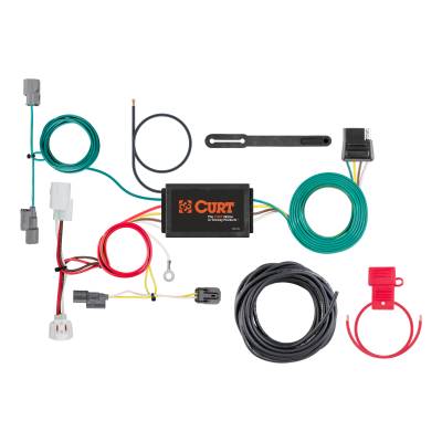 CURT - CURT Custom Wiring Harness, 4-Way Flat Output, Select Acura ILX
