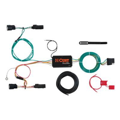 CURT - CURT Custom Wiring Harness, 4-Way Flat Output, Select Ford Focus Hatchback