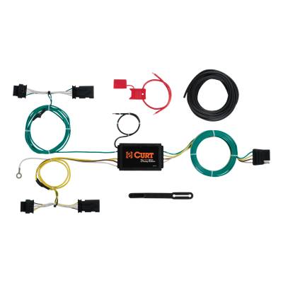 CURT - CURT Custom Wiring Harness, 4-Way Flat Output, Select Jeep Renegade