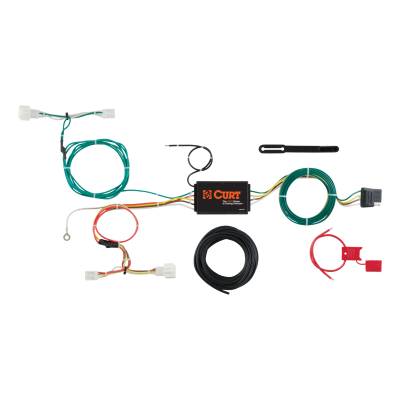 CURT - CURT Custom Wiring Harness, 4-Way Flat Output, Select Honda HRV