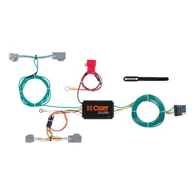 CURT - CURT Custom Wiring Harness, 4-Way Flat Output, Select Volvo XC90