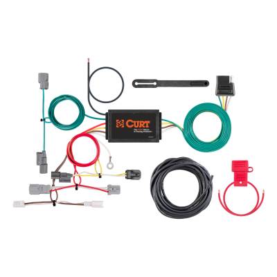 CURT - CURT Custom Wiring Harness, 4-Way Flat Output, Select Honda Accord Coupe