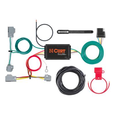 CURT - CURT Custom Wiring Harness, 4-Way Flat Output, Select Volvo XC60