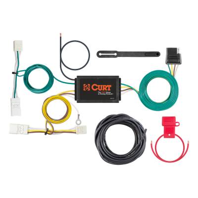 CURT - CURT Custom Wiring Harness, 4-Way Flat Output, Select Hyundai Ioniq