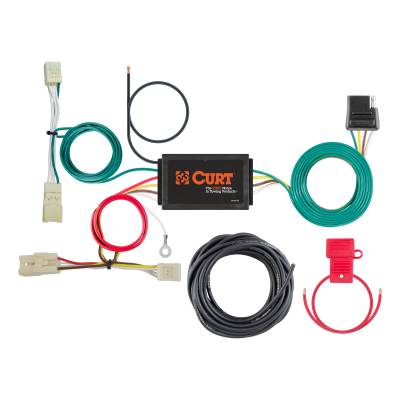 CURT - CURT Custom Wiring Harness, 4-Way Flat Output, Select Kia Forte, Koup