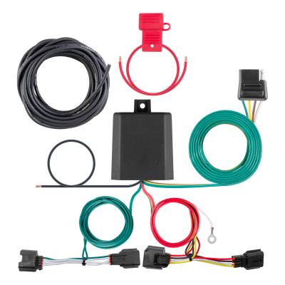 CURT - CURT Custom Wiring Harness, 4-Way Flat Output, Select Nissan Rogue Sport