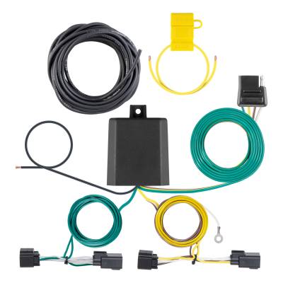 CURT - CURT Custom Wiring Harness, 4-Way Flat Output, Select Kia Telluride
