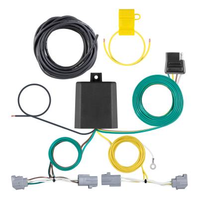 CURT - CURT Custom Wiring Harness, 4-Way Flat Output, Select Toyota Crown