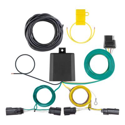 CURT - CURT Custom Wiring Harness, 4-Way Flat Output, Select Chevrolet Trax