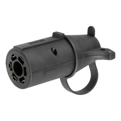 CURT - CURT Adapter (7-Way RV Blade to 6-Way Round Trailer, Center Pin Brake, Packaged)