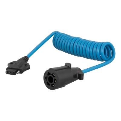 CURT - CURT 5' Electrical Adapter Harness (7-Way RV Blade Vehicle to 4-Way Flat Trailer)