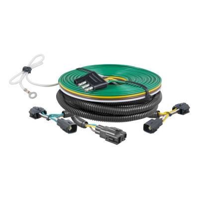 CURT - CURT Custom Towed-Vehicle RV Wiring Harness, Select Jeep Wrangler TJ