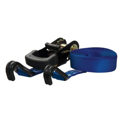 CURT - CURT 16' Blue Cargo Strap with J-Hooks (733 lbs.)