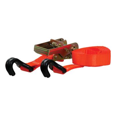 CURT - CURT 16' Orange Cargo Strap with J-Hooks (1,100 lbs.)