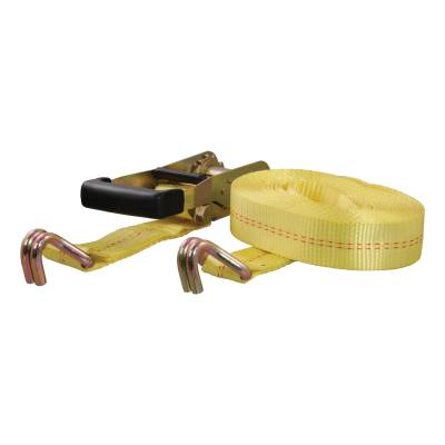 CURT - CURT 27' Yellow Cargo Strap with J-Hooks (3,333 lbs.)