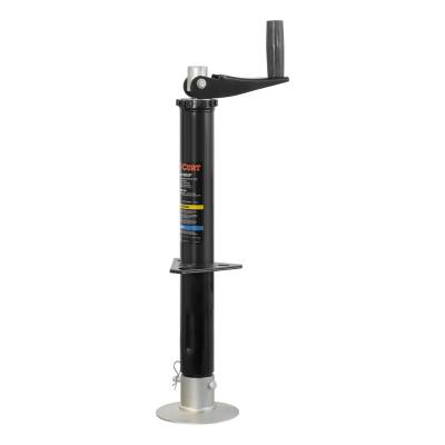 CURT - CURT Lippert Quick Drop Drill-Operated Tongue Jack, 2,000 lbs, 14" Travel