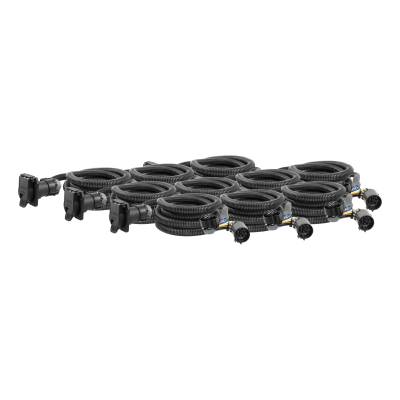 CURT - CURT 10' Custom Wiring Extension Harnesses (Adds 7-Way RV Blade to Truck Bed, 10-Pack)