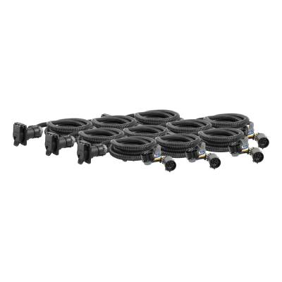 CURT - CURT 7' Custom Wiring Extension Harnesses (Adds 7-Way RV Blade to Truck Bed, 10-Pack)