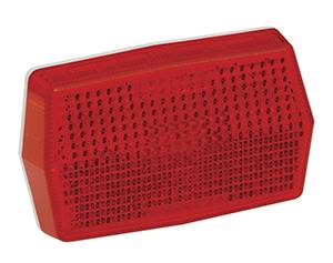 Wesbar - Wesbar 203264 Side Marker/Clearance Light - Red with Reflex Lens with White Base