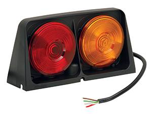 Wesbar - Wesbar 8261600 Dual Agricultural Light with Red/Blank Amber/Amber with Brake Light Function - Includes Right Hand Pigtail
