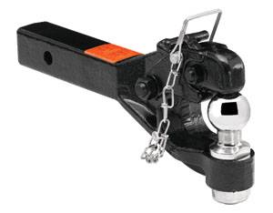 Tow Ready - Tow Ready 63040 Receiver Mount Pintle Hook w/1-7/8" Ball (Inc. Grade 8 Hardware) Hook Rating 12,000 lbs. (GTW), Ball Rating 2,000 lbs. (GTW), 2,400 lbs. (VL), Black