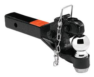 Tow Ready - Tow Ready 63042 Receiver Mount Pintle Hook w/2-5/16" Ball (Inc. Grade 8 Hardware) Hook Rating 12,000 lbs. (GTW), Ball Rating 12,000 lbs. (GTW), 2,400 lbs. (VL), Black