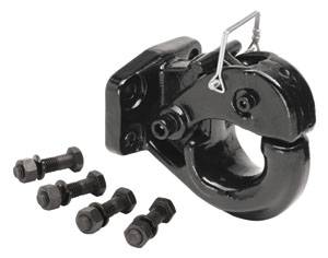 Tow Ready - Tow Ready 63014 10 Ton Regular Pintle Hook (Inc. Grade 8 Hardware) Rating 20,000 lbs. (GTW), 4,000 lbs. (VL), Black