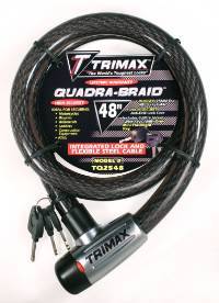 Trimax Locks - Trimax Locks TQ2548 Trimaflex Integrated Keyed Cable Lock 48 in. L X 25mm