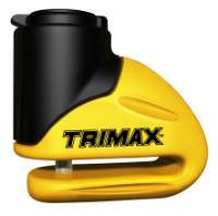 Trimax Locks - Trimax Locks T645S Hardened Metal Disc Lock 5.5mm Pin - Short Throat with Pouch - Yellow