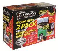Trimax Locks - Trimax Locks TCL265 Deluxe Wheel Chock Lock Keyed-Alike - Two Pack-Small