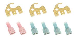 Tow Ready - Tow Ready 118634 Tap/Ground Kit Side Post Universal Battery Plate w/Spade Terminal Tabs & 16-22 Gauge Female Terminals