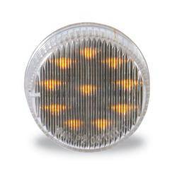 Custer Products - Custer CPL2CA 2 in. Round Amber LED Light with Clear Lens - 10 Diode