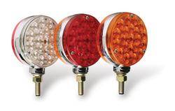 Custer Products - Custer CPL4AA-DC 4 in. Round Amber/Amber Pedestal Light - 42 Diodes