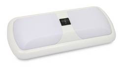 Custer Products - Custer LIL68 LED Double Interior Light 2/2-Way Switch - Flush Mount