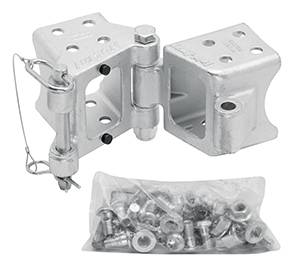 Fulton - Fulton HDPB340301 Fold-Away Bolt-On Hinge Kit - 3 in. x 4 in. Trailer Beam - Zinc Finish - Rating 7500 lbs.